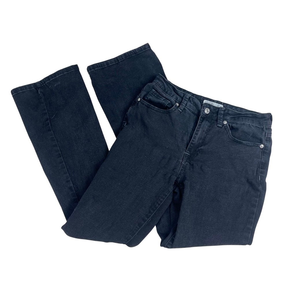 Gothic Bootcut Jeans Embellished Cross Pocket‎ Sz M 29 Grunge Y2K 2000's McBling - Picture 2 of 8
